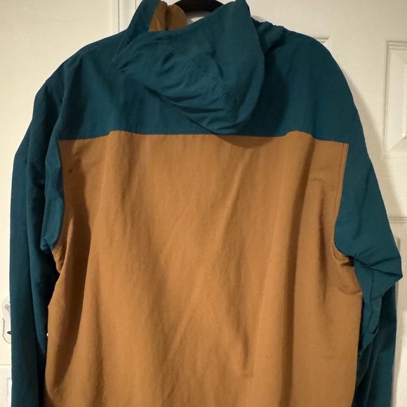 Patagonia Men’s Isthmus Anorak Pullover Jacket, XXL - Blue/Tan Colorblock - Picture 3 of 3